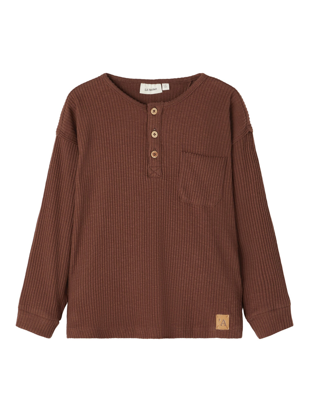 Lil Atelier orgaanilisest puuvillast pluus, chestnut