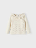 Lil Atelier LAGUNA LS kootud kampsun, turtledove