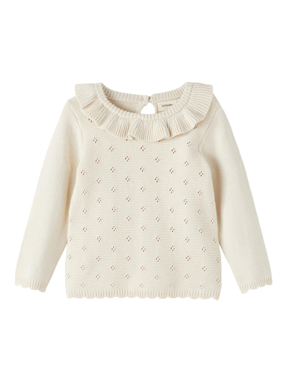 Lil Atelier LAGUNA LS kootud kampsun, turtledove