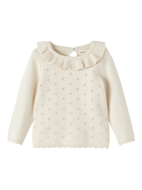 Lil Atelier LAGUNA LS kootud kampsun, turtledove