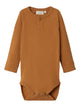 Lil Atelier ISAK Slim body, orgaanilisest puuvillast, chipmunk