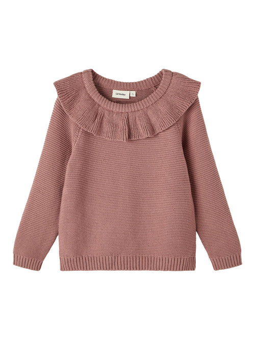 Lil' Atelier ROSANNA LS Orgaanilisest puuvillast kootud kampsun, burlwood
