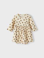 Lil Atelier GAYA LS BODY DRESS, fog