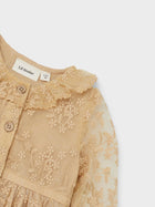 Lil' Atelier ROA pitsiline tüllkleit, warm sand