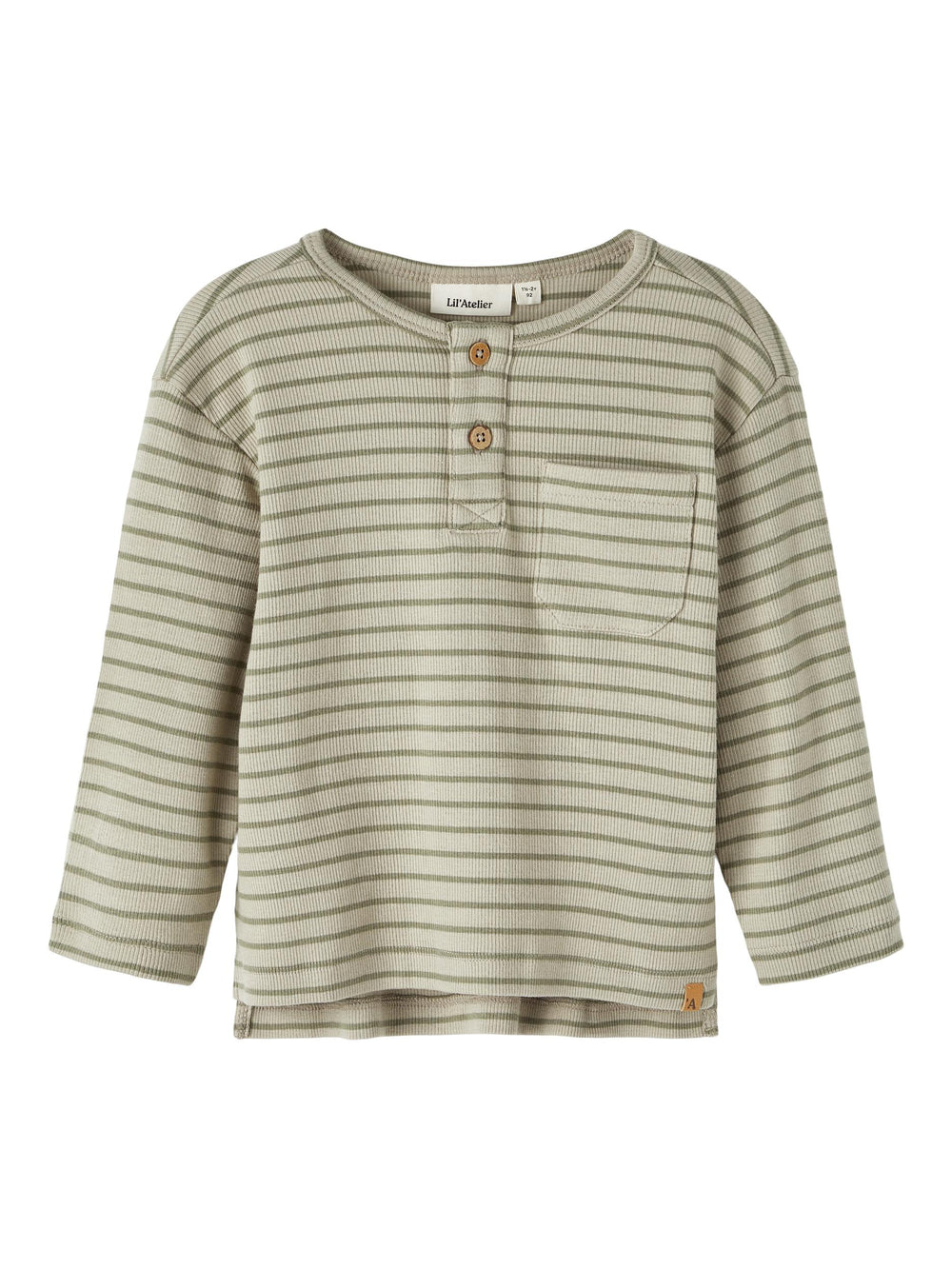 Lil' Atelier GAGO orgaanilisest puuvillast pluus, moss gray