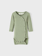 Lil Atelier FABLE meriinovillane body, Oil Green Melange