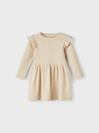 Name It SICLO orgaanilisest puuvillast sädelusega kleit, gilded beige