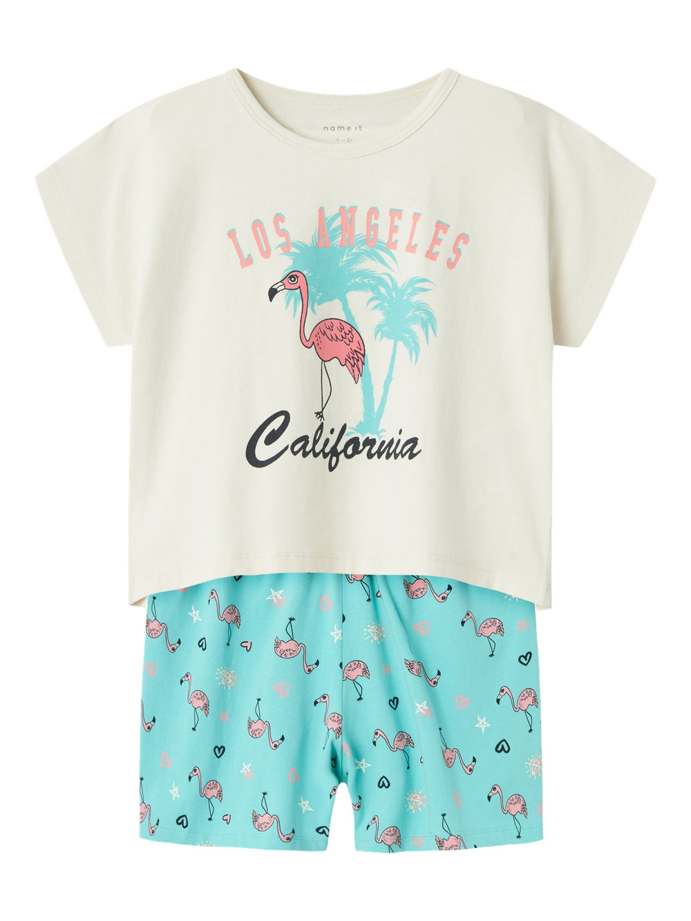Name It orgaanilisest puuvillast pidžaama CAP POOL BLUE FLAMINGO, pool blue