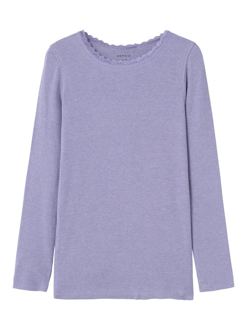 Name It Kab orgaanilisest puuvillast pluus, heirloom lilac/melange