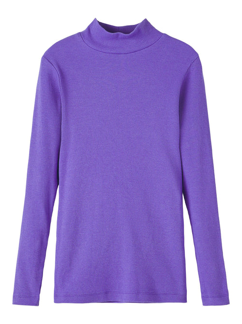 Name It NAKAL orgaanilisest puuvillast kõrge kaelusega sviiter, purple corallites