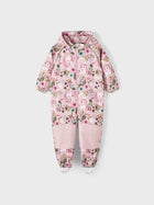 Name It Alfa FLORAL softshell kombe tüdrukutele, pink nectar