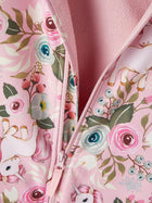 Name It Alfa FLORAL softshell kombe tüdrukutele, pink nectar