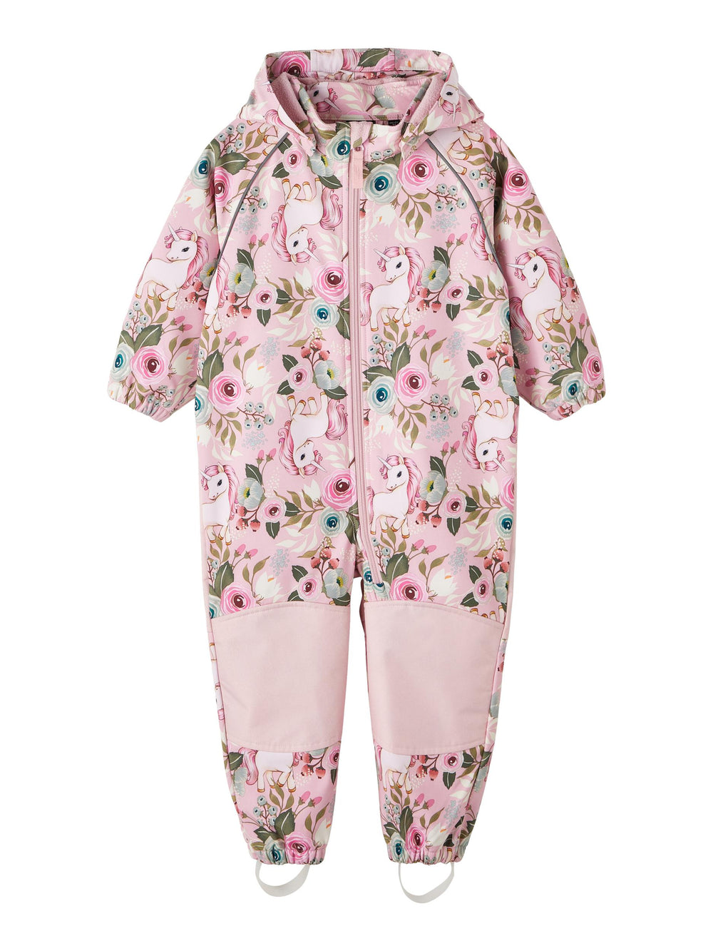 Name It Alfa FLORAL softshell kombe tüdrukutele, pink nectar