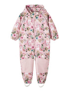 Name It Alfa FLORAL softshell kombe tüdrukutele, pink nectar