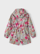 Name It Alfa FLORAL softshell pikem jope tüdrukutele, forest fog