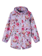 Name It Alfa FLORAL softshell pikem jope tüdrukutele, sand verbena