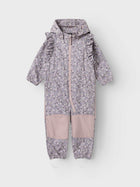 Name It Alfa08 softshell kombe tüdrukutele Small Flower, deauville mauve