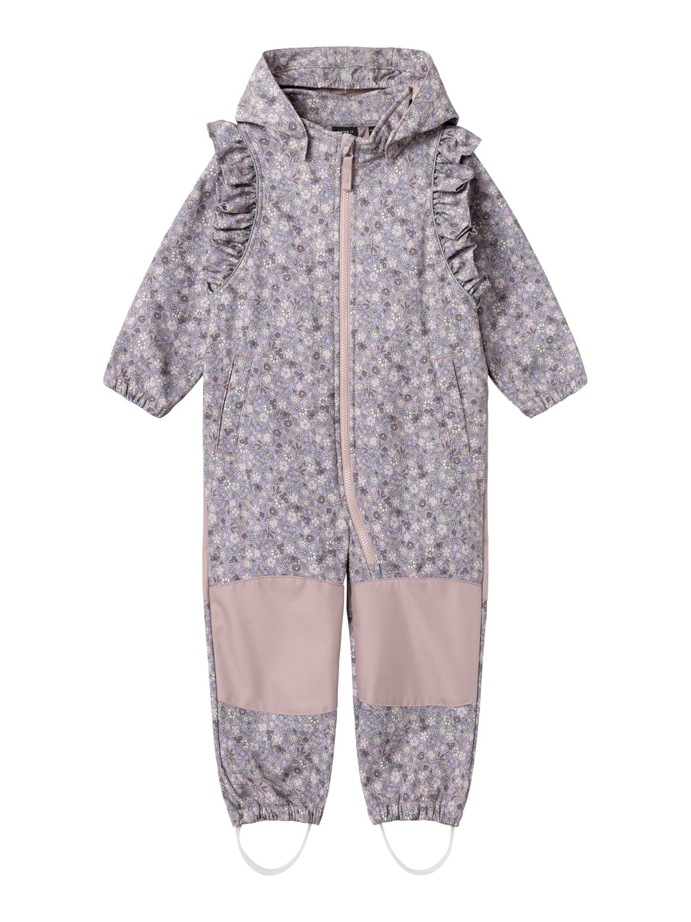Name It Alfa08 softshell kombe tüdrukutele Small Flower, deauville mauve
