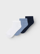 Name It VILUM madalad sokid 3 pakk, bright white/tropospher