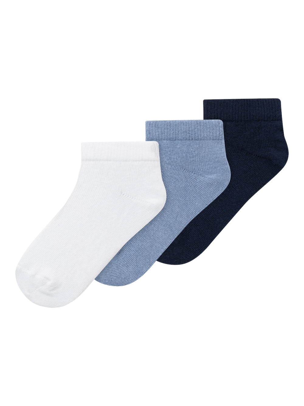 Name It VILUM madalad sokid 3 pakk, bright white/tropospher
