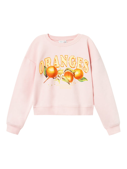 Name It HALENE LS LOOSE SHORT SWEAT, parfait pink