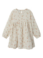 Lil' Atelier musliinkangast BIBA kleit, turtledove/strawberry