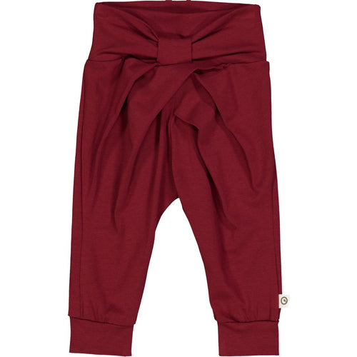 Müsli Cozy me bow pants baby, cabernet