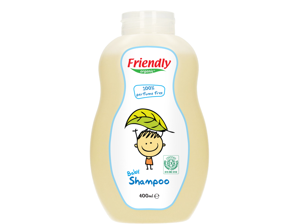 Friendly Organic seebivaba orgaaniline ja lõhnatu juuste- ja kehapesuvahend beebidele, 400 ml