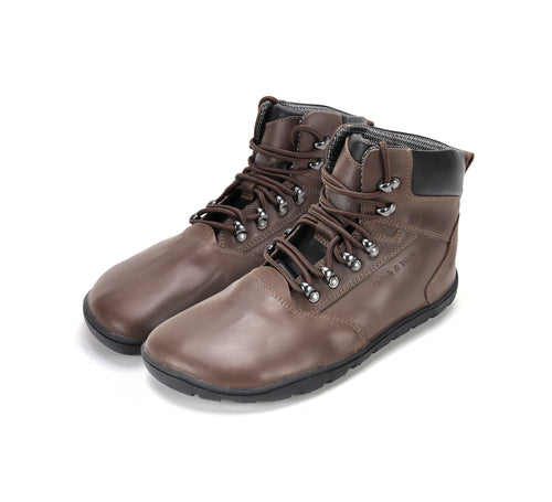 Stitch & Walk nahast high-top veekindlad matkasaapad, chocolate
