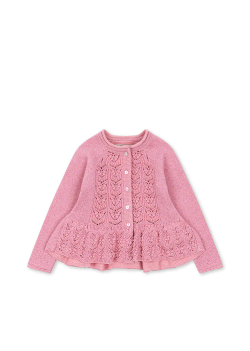 Konges Sløjd Cabby kootud Kardigan, Powder Pink