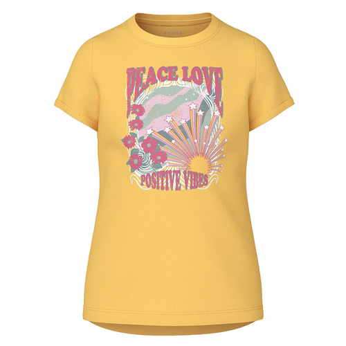 Name It Vix puuvillane t-särk, yarrow/peach love