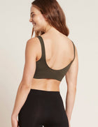 Boody rinnahoidja Padded Shaper Crop Bra, dark olive