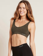 Boody rinnahoidja Padded Shaper Crop Bra, dark olive
