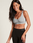 Boody rinnahoidja Padded Shaper Crop Bra, light grey marl