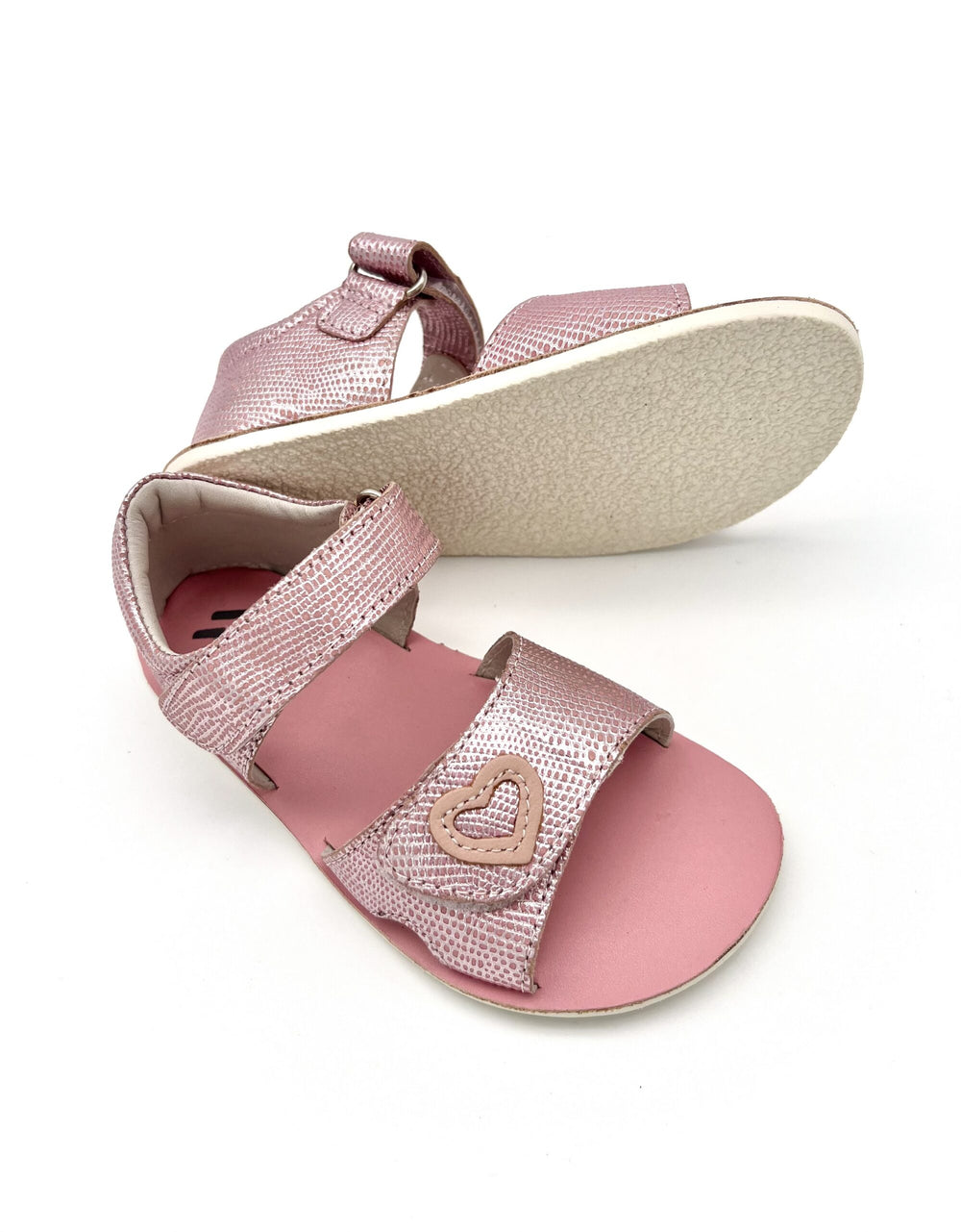 EF Barefoot nahast sandaalid, heleroosa