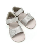 EF barefoot nahast sandaalid, silver