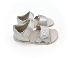 EF barefoot nahast sandaalid, silver