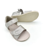 EF barefoot nahast sandaalid, silver