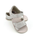 EF barefoot nahast sandaalid, silver