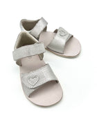 EF barefoot nahast sandaalid, silver