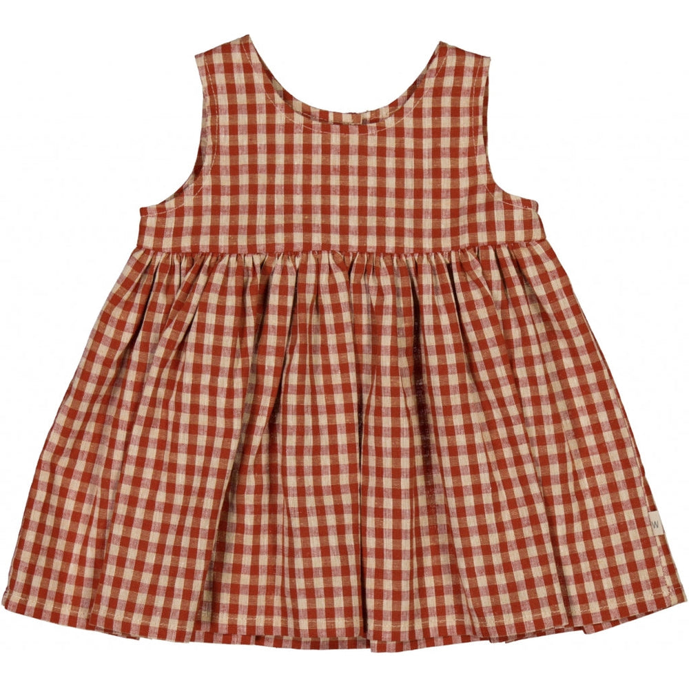 Wheat Pinafore Wrinkles kleit baby, sienna check