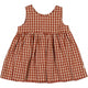 Wheat Pinafore Wrinkles kleit baby, sienna check