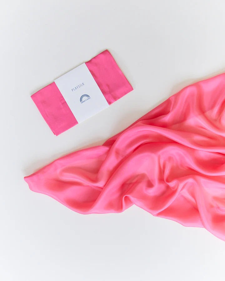 Sarah's Silks ühevärviline mängusiid, roosa