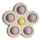 Mushie pop-it mänguasi lilleke, Soft Lilac/Daffodil/Ivory