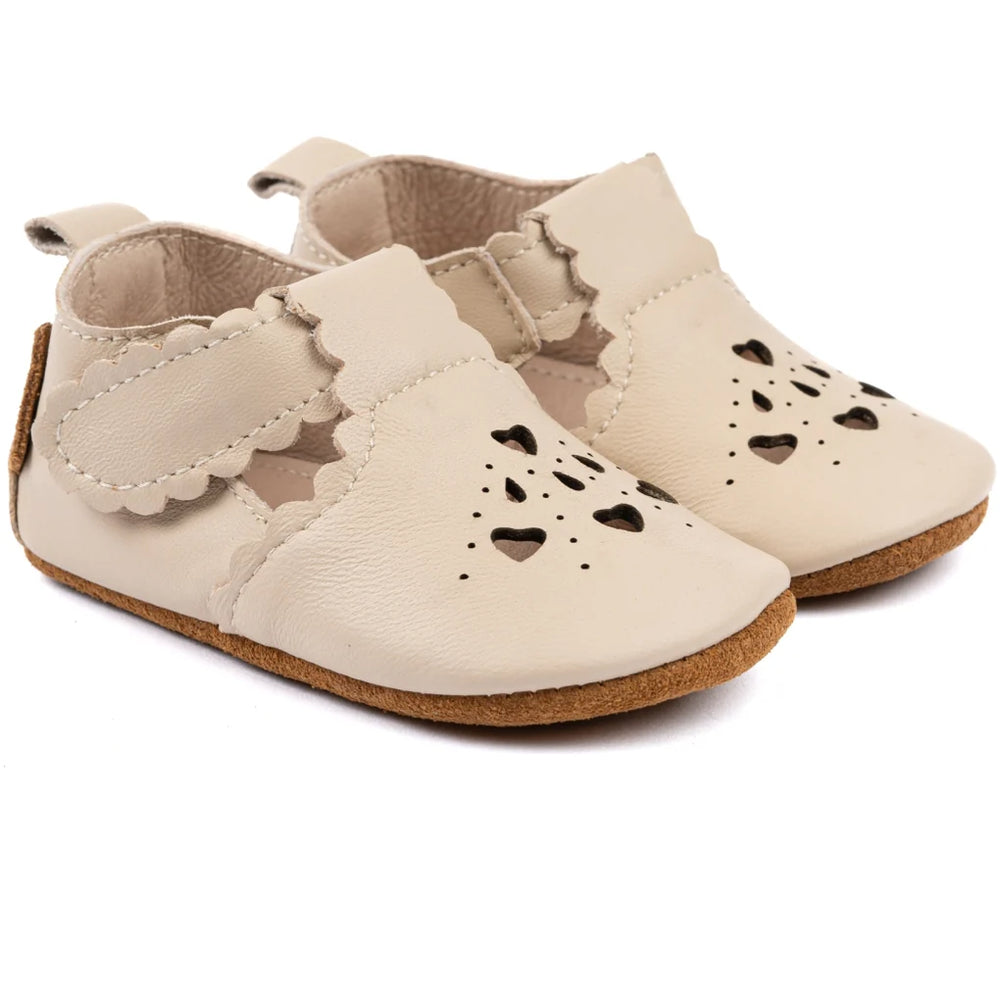 Mikk-line nahast sandaalid Prewalker Heart, white swan