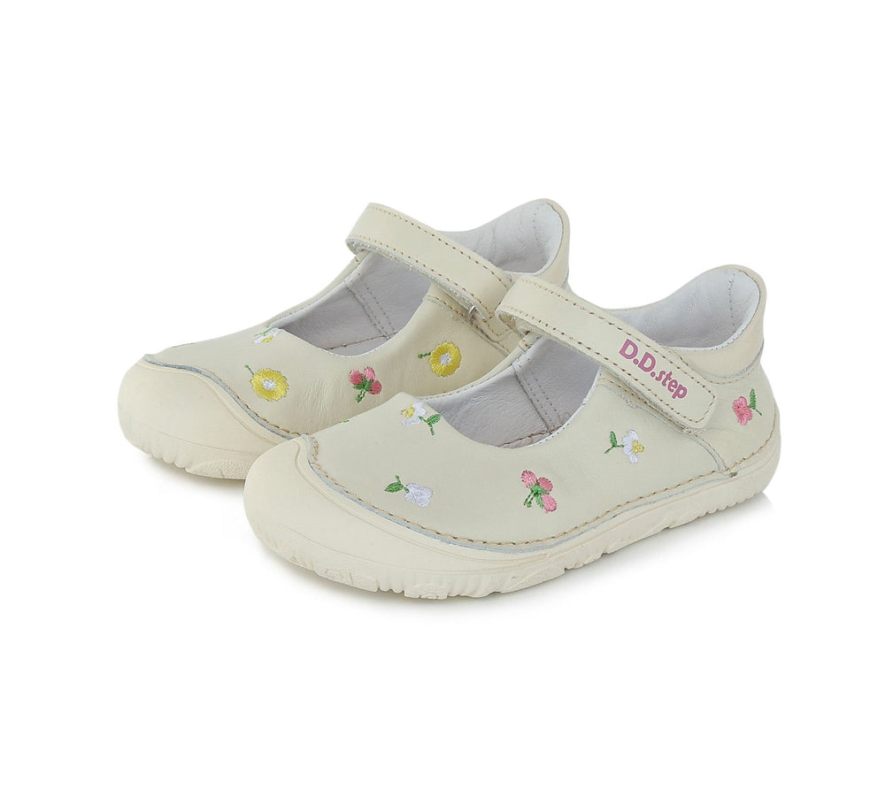 D.D.Step nahast kingad, white/lilled 073