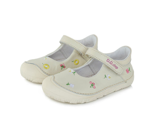 D.D.Step nahast kingad, white/lilled 073