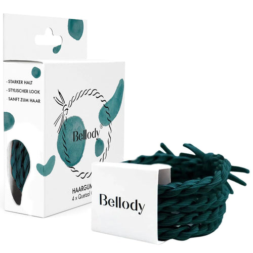 Bellody juuksekummid 4 tk- Quetzal Green