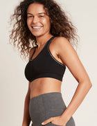 Boody spordirinnahoidja Raceback Sports Bra, black/silver