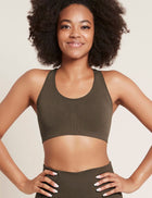 Boody spordirinnahoidja Raceback Sports Bra, dark olive